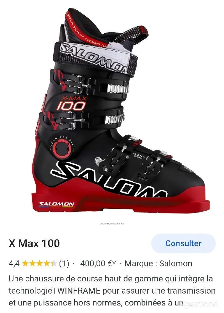 Chaussures ski salomon  d'occasion Ajouté le : 04/03/2023