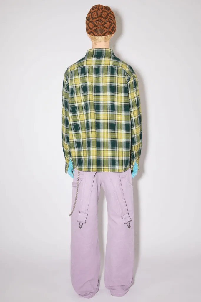 Chemise Coton Carreaux Verts