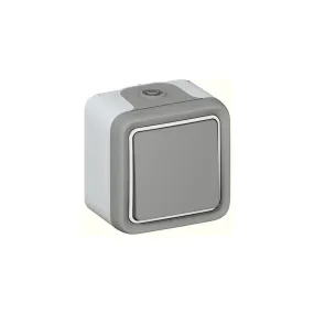 Interrupteur va-et-vient Plexo complet saillie gris (069711)