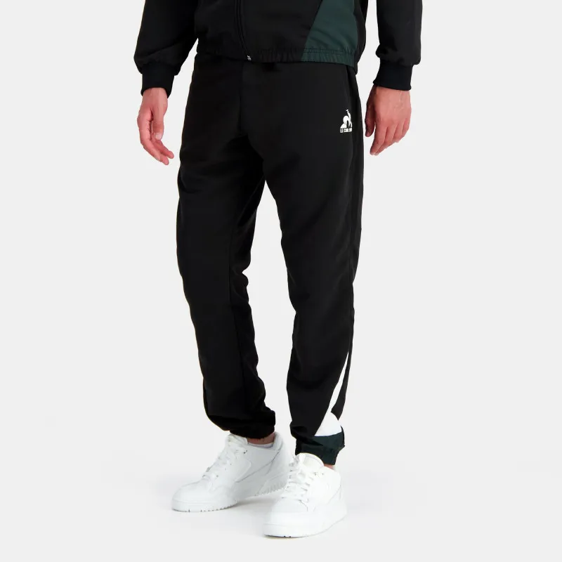 Pantalon de survêtement Le Coq Sportif pour homme - Noir/Blanc/Vert