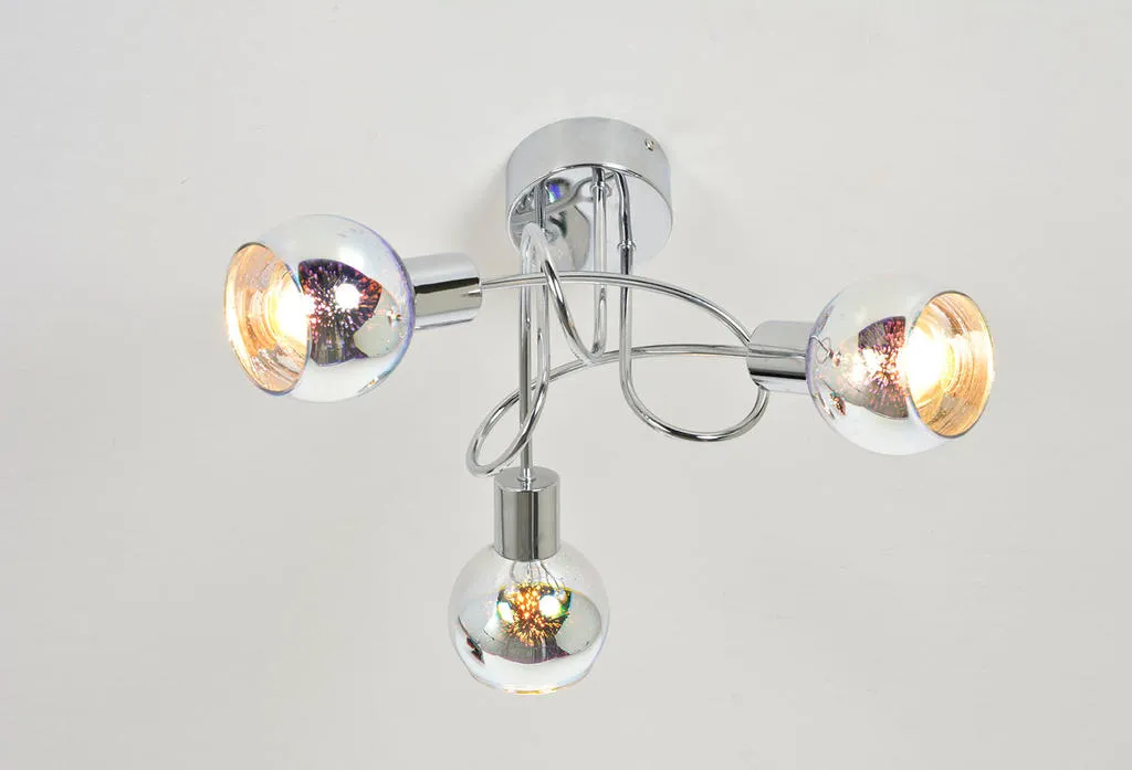 Plafonnier 3L design Corep Galaxy Chrome Métal