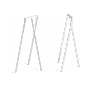 Set de 2 grands tréteaux en acier blancLoop Stand