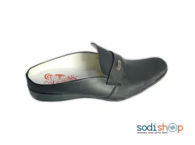 Soulier Babouche en Cuir Couleur Noir MS0076 